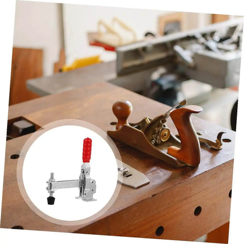 2 Pack Heavy Duty Iron Toggle Clamps With Rubber Tips Quick Release Welding Fixed Clamp For Woodworking Jig Fixtures And Workshop Use Rust Resistant Secure Holding Power Durable Clamp System