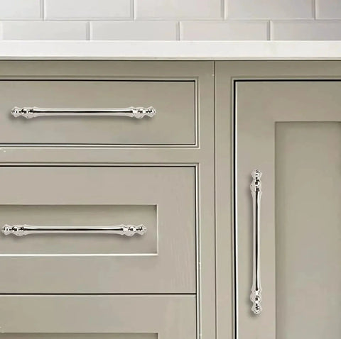 10 Pack Six And A Quarter Inch Polished Nickel Cabinet Pulls 160mm Drawer Handles on kitchen cabinet and drawer