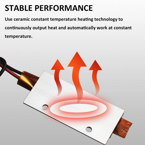 2pcs PTC heating element plates, aluminum shell, 2.36x1.10in, 110V insulated ceramic thermostatic heaters
