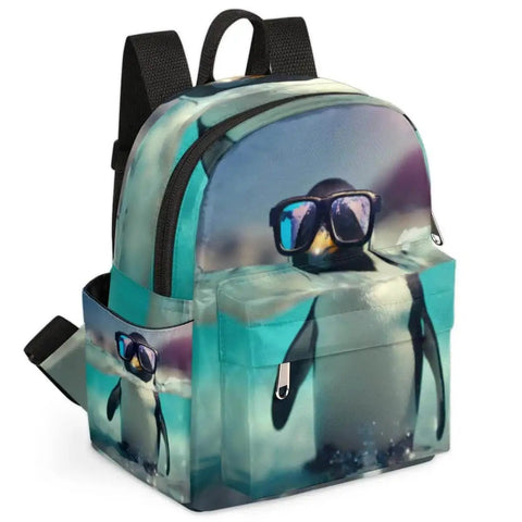 Mini Backpack Purse For Women Multi Functional Go To Everyday Daypack With Adjustable Straps Soft Shoulder Bag with penguin design
