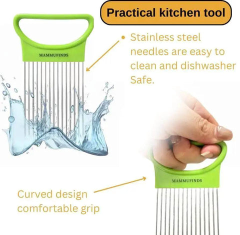 Versatile Potato Slicer And Kitchen Gadgets Set With Crinkle Cutter Onion Slicer Stainless Steel Blades Vegetable Holder