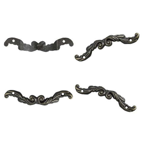 12 Pack Antique Bronze Decorative Arch Pulls 3 Inch By 0.6 Inch Zinc Alloy Mini Handles With 54mm Hole Spacing for furniture