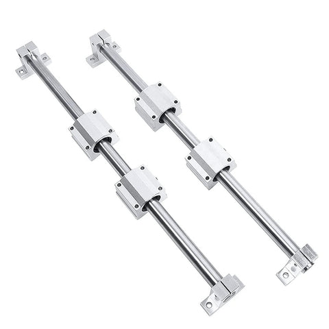 CHUANGNENG 2pcs 600mm aluminum linear rail set with sliding carriages and mounting blocks