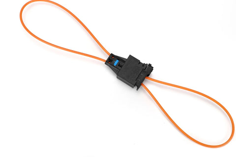 2 pcs fiber optic bypass loop adapters with orange cables and black connectors for BMW VW Porsche Audi Mercedes diagnostics