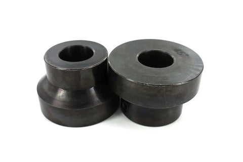 45 Degree Step Dies For Bead Roller With 22mm Shaft, Heavy Duty Tool Steel Beading Dies, shown side by side on a white background.