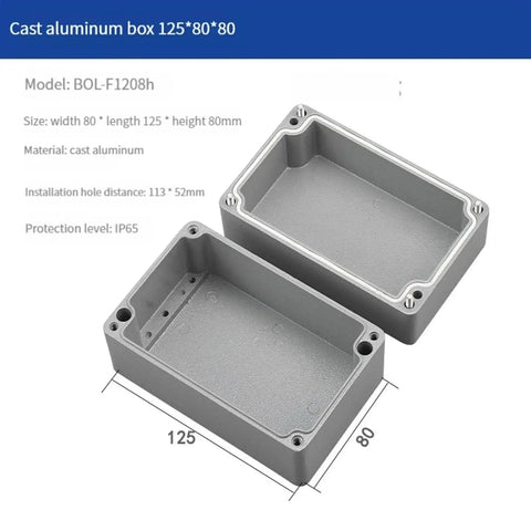 IP66 Waterproof Cast Aluminum Junction Box For Outdoor Electronics Projects ExplosionProof Electrical Enclosure Case 125x80x80mm shown open