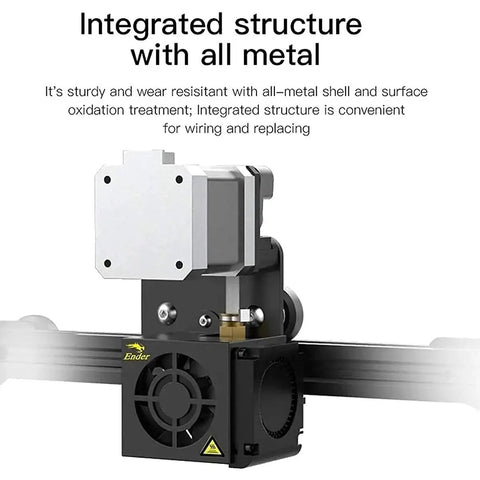 Plug-and-Play Direct Drive Extruder Kit For Ender 3 Series with all-metal structure and 42-40 stepper motor visible