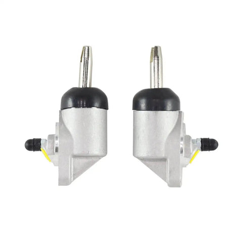 Pair of hydraulic uni-servo cylinders for 10 and 12 inch marine trailer brakes, heavy duty replacement parts, shown from side view