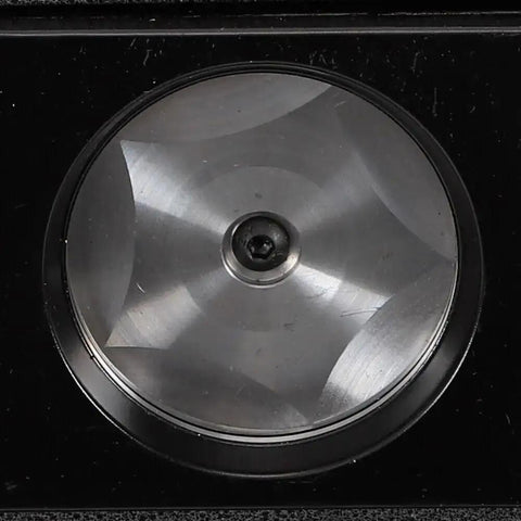 Close-up of Multi Sheet Circle Punch Die Cutter 58mm And 70mm with hardened steel die cast base for badges and scrapbooking.