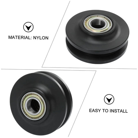 Premium Barn Door Hanging Pulley Wheel Kit With Bearing For Smooth Sliding Doors Low Noise Operation Thick Durable Wheel