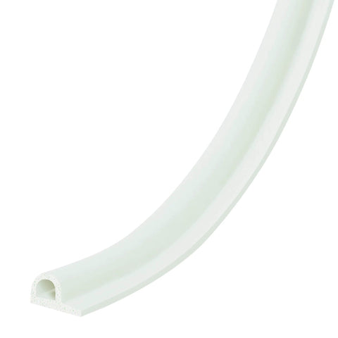 Frost King EPDM rubber self-stick weatherseal tape, P-section, white, 3/8 in W x 7/32 in T, 17 ft long