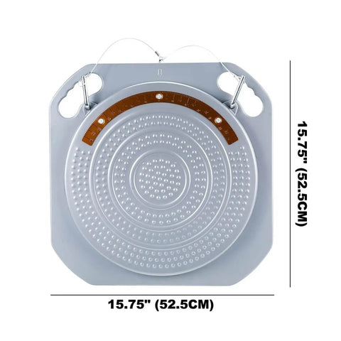 Top view of Wheel Alignment Turn Plates 360 Degree Rotating 4 Ton Capacity Pair for car and truck, showing scale and handles.