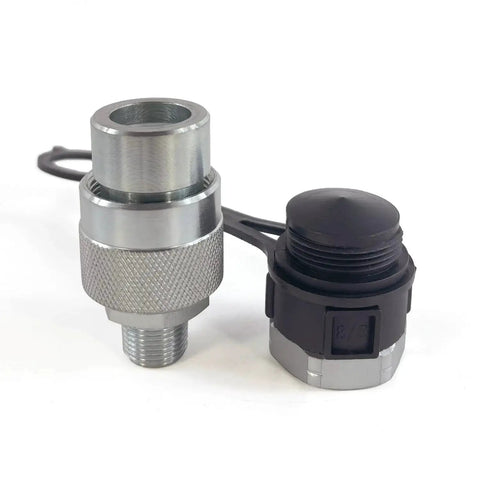 3/8 NPT High Pressure Hydraulic Quick Coupler Set With Ball Valve For 69 MPa 10,000 PSI in solid steel