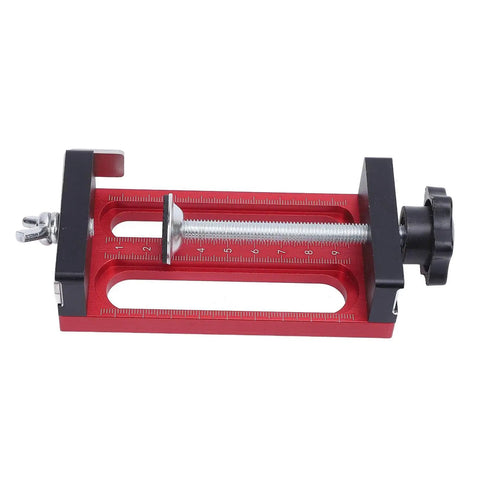 Pro Grade Dowel Hole Guide Aluminum Alloy Drill Jig with adjustable clamp for precise woodworking and cabinet making