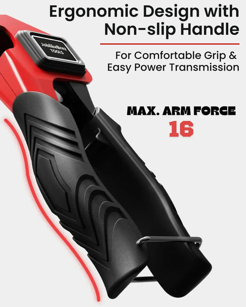 Close-up of ergonomic, non-slip handle of setting tool for Molly Bolts For Drywall And Plaster Walls Range From 0.12 To 1.28 Inches.