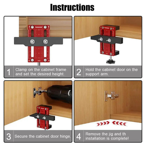Aluminum Alloy Cabinet Door Mounting Jig With Built In Screw Clamp The Ultimate Third Hand for installing cabinet doors