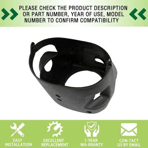 Upper and Lower Steering Column Trim Cover Kit for 2003-2007 Silverado Suburban, black plastic, side view.