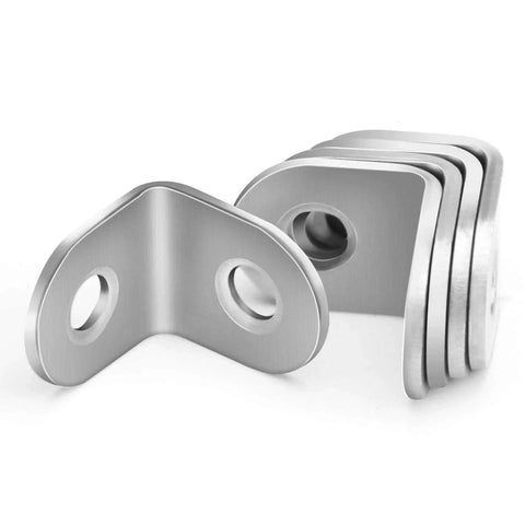 100 Piece Stainless Steel L Brackets 20 By 20 MM 90 Degree Corner Brackets Set with 200 Screws for Wood Furniture Repair