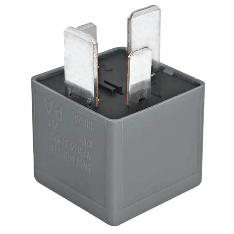 Beefy 12V DC 70A 4-Pin Automotive Power Relay for Heavy-Duty Circuits, high-current switch replacement, side view.