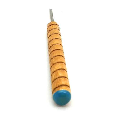 Pro Grade Bead Roller Quilling Tool With One Eighth Inch Slotted Metal Winding Pin For Paper Jewelry Making, blue tip handle