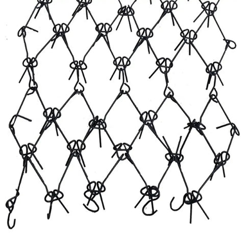 Close-up of galvanized mesh from Ultra Heavy Duty ATV UTV Field Surface Leveling Drag Mat With Zinc And Steel Build Five Feet By Four Point Five Feet