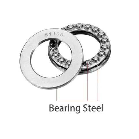 3 pcs thrust ball bearings, 30x47x11 mm, bearing steel, single row.
