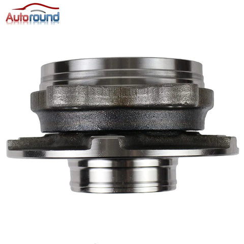 Side view of front and rear wheel bearing and hub assembly for Audi 2008 to 2015 A4 A5 A6 A7 Quattro Allroad Q5 RS5 S4 S5 S6 S7 S8 SQ5 AWD drop in fit replacement high quality.