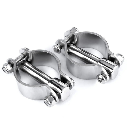 Two Pack 316 Stainless Steel Clamp On Oarlocks For Boats And Yachts Adjustable Rowlock Sockets Marine Grade