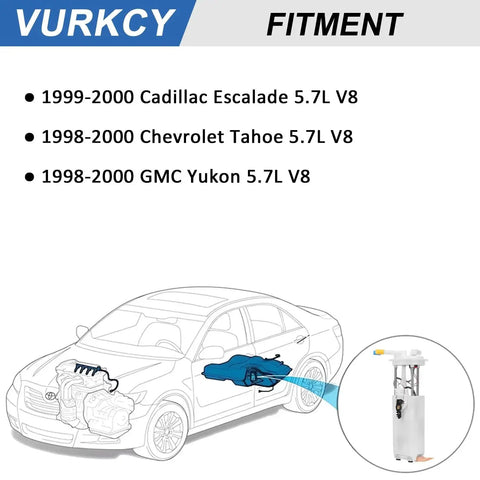 Illustration of Drop In Electric Fuel Pump Module Assembly With Sending Unit For Chevrolet Tahoe And GMC Yukon 1998 1999 2000