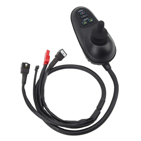 Front view of Electric Wheelchair Controller 24V DC With Brush Joystick And Brake Connector For Smooth Start And Precise Control.