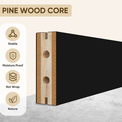 Cross-section view of 36 Inch Wide By 84 Inch Tall Mirror Barn Door Built Tough With 6.6 Foot Sliding Hardware Kit Included.