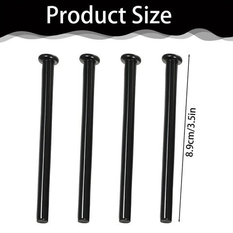 Black Door Hinge Pins 4 Pack 3 Point 5 Inch Replacement Pins For Home Office Kitchen And Interior Doors Slick Quiet Operation Durable