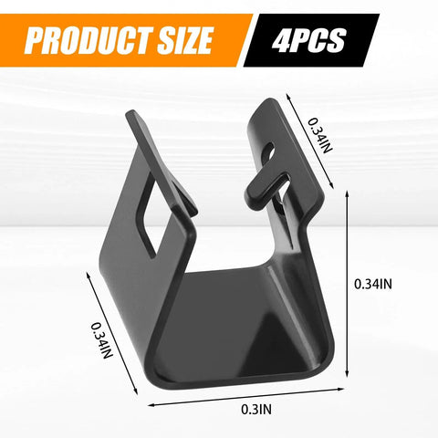 Magnet retainer clip for Dexter 10–12 inch brake magnets, gray metal, 4-pack.