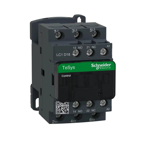 Heavy Duty 18A 220V AC Contactor For Industrial Control Systems 50 And 60 Hz, compact IEC style, front view, durable electrical contactor