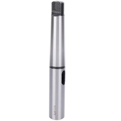 MT4-MT3 Morse taper drill sleeve adapter, lengthened, silver steel with side hole