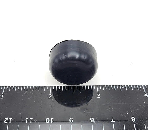 10-24 Thread Rubber Feet Bumpers, 1 inch screw-in spacer with galvanized stud, next to ruler, for tables and machinery leveling.
