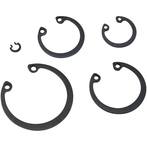 18-Piece Internal Retaining Ring Set With Heavy-Duty Spring Steel And Black Oxide Finish, showing various ring sizes.