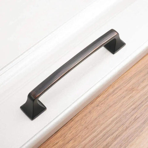 Oil Rubbed Bronze 5 Inch Cabinet Pulls Pack Of 10 Solid Metal Contemporary Big Square Arch Handles With 25mm And 38mm Screws