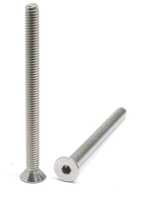 10 Pcs 5/16-18 By 4 Inch Stainless Steel 304 Hex Socket Flat Head Cap Screws Bolts Kit For Quick Projects Countersunk Head
