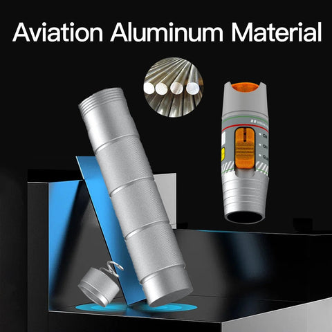 2-piece aluminum Visual Fault Locator VFL pens with LC/FC/SC/ST adapters for fiber optic testing