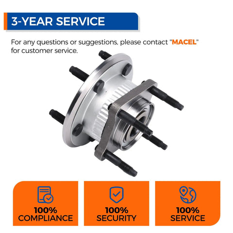 Beefy Two Piece Rear Wheel Hub And Bearing Assembly 512302 For Jeep Commander 2006-2010 And Grand Cherokee 2005-2010 With ABS