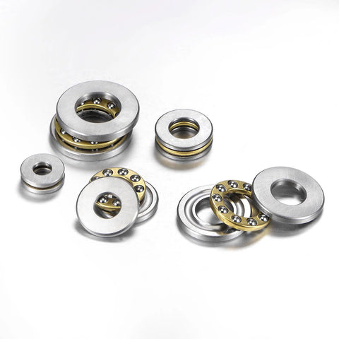 HARFINGTON 5pcs F8-22M miniature thrust ball bearings, 8mm bore, 22mm OD, 7mm thick, chrome steel with washers