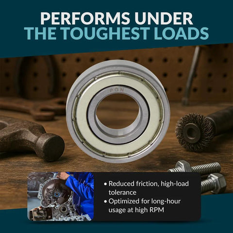 PGN 608-ZZ bearing, lubricated chrome steel sealed ball bearing with metal shield, 8x22x7mm