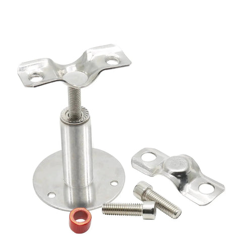 2 Pack Stainless Steel Wall Mount And Ceiling Pipe Support Brackets With Adjustable Height From 50mm To 100mm Fits Half Inch Pipe Diameter Approximately 21mm Includes Screws By Piutouyar