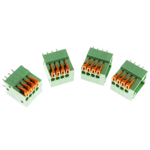 8 Pin 4 Position 2.54mm Pitch Screwless PCB Terminal Block Connectors For KF141R KF141V, ideal for secure PCB wiring.