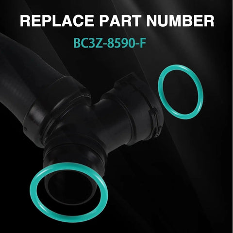 Ford Radiator Hose Seal Kit For F Series 2011 2018 O Ring T Pipe Leak Repair close-up with part number BC3Z-8590-F