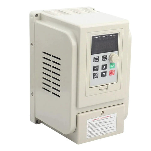 Image of Rugged 2.2kW Variable Frequency Drive VFD For 120V To 220V Single Phase And 3 Phase Motors with easy terminal wiring and large heat sink.