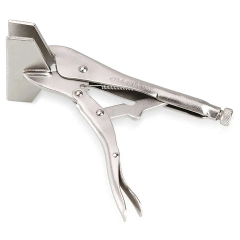 10 Inch Locking Sheet Metal C Clamp for Fabrication and Welding, heavy duty quick release gripper in durable steel construction.