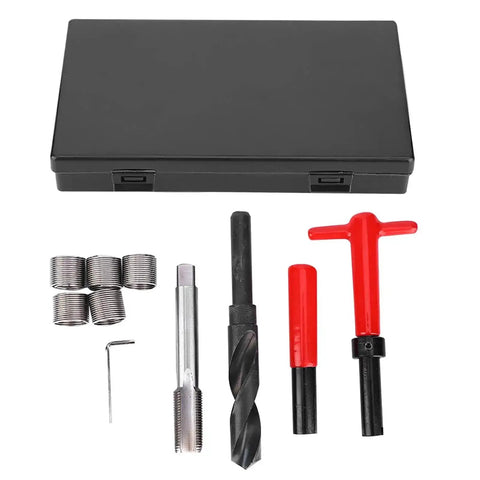 M18x1.5 Thread Repair Kit 10Pcs Stainless Steel For Cars And Aluminum Twisted Drill Wrench Threaded Inserts Pro Grade Fix
