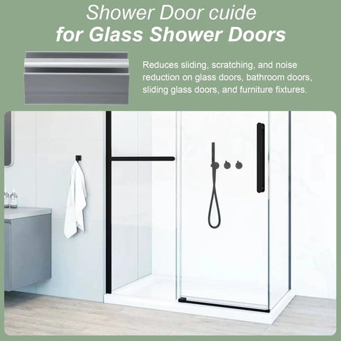 Gray Shower Door Bottom Track Two Pack, Single-Sided Channel With Widths Half Inch And Three-Eighths Inch, Fits Glass Door